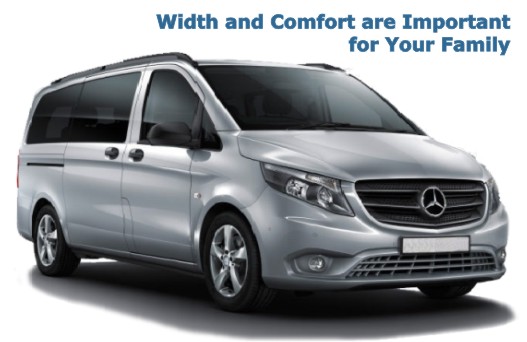 MERCEDES VITO. Width and Comfort are Important for Your Family